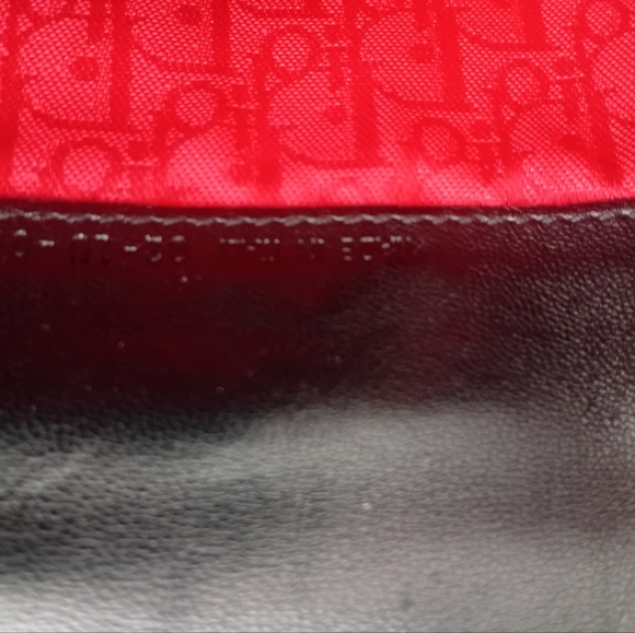 Christian Dior Cannage Vintage Wristlet Clutch Wallet  Black Leather (AUTHENTIC) - Picture 10 of 12